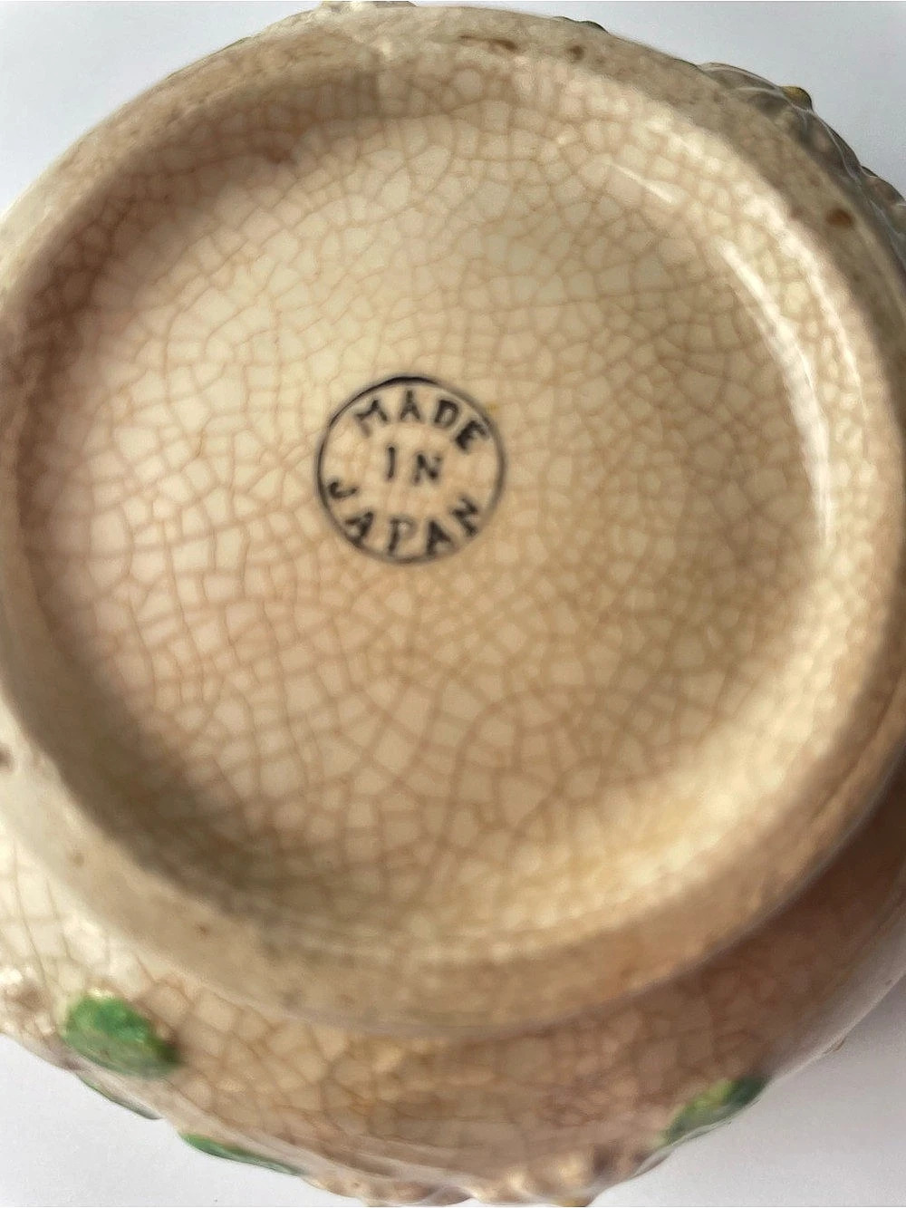 Vintage Japanese Majolica Daisy Ceramic Tea Set - 3pc - Picture 7 of 9